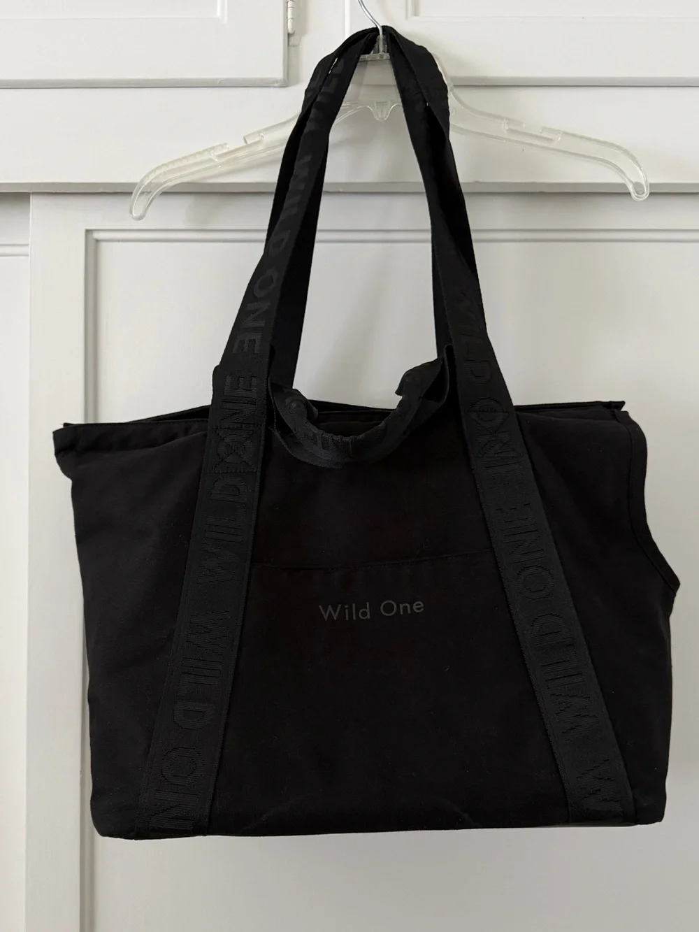 Wild One Everyday Pet Black Canvas Tote Carrier Bag